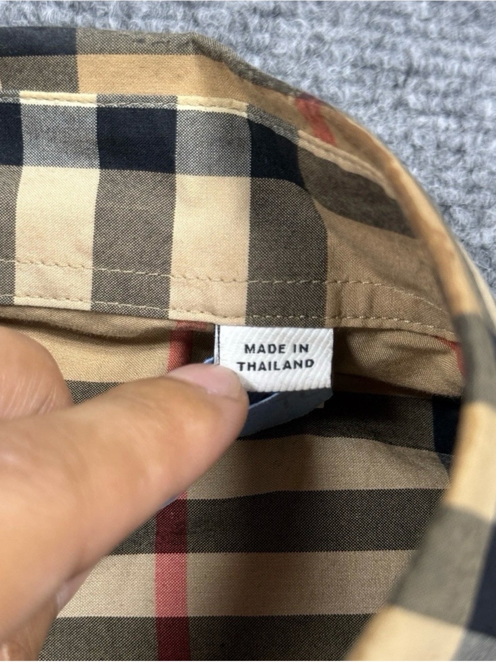 BURBERRY Buttoned Up Collared Shirt Check Large L - Picture 5 of 14